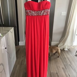 Strapless prom dress